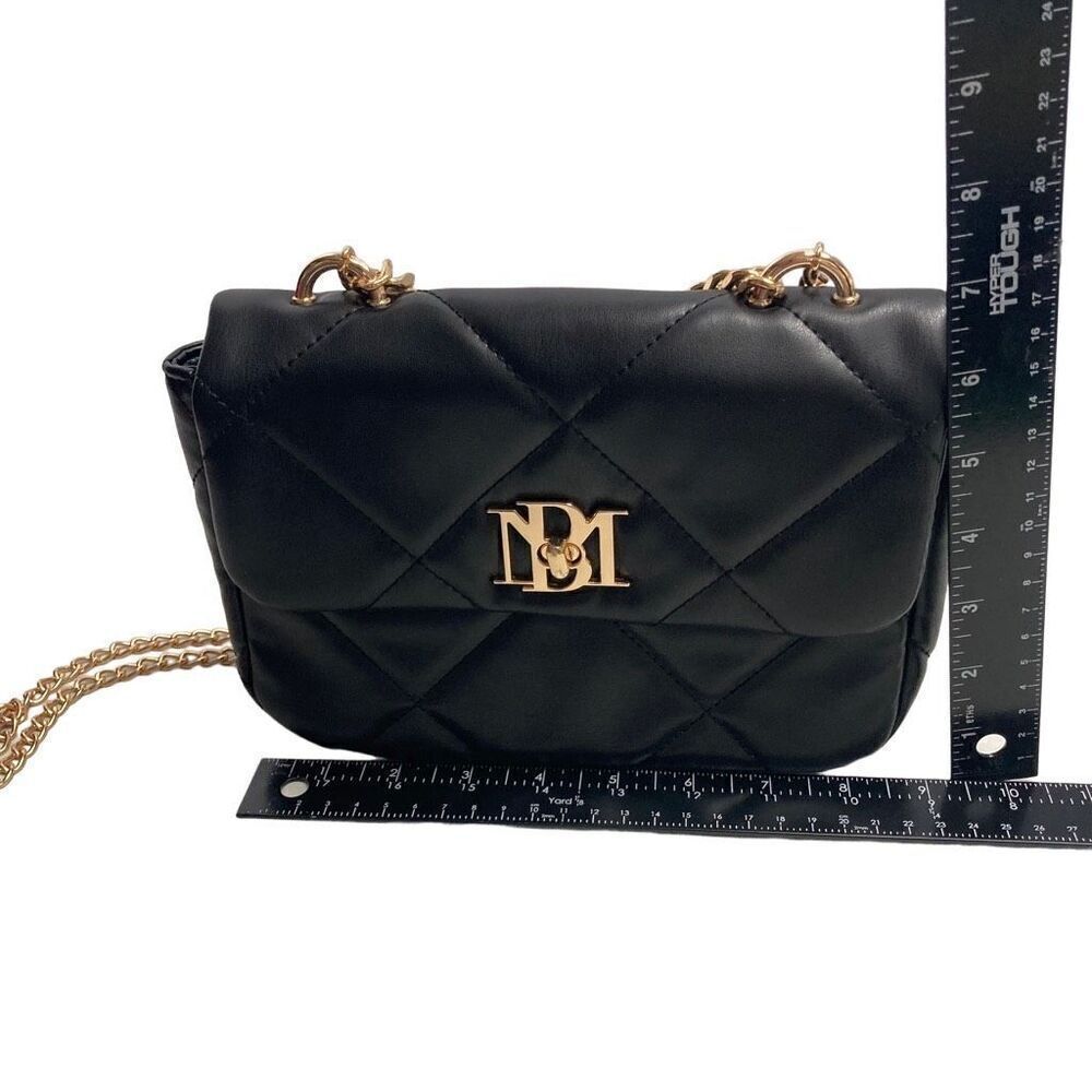 BADGLEY MISCHKA Diamond Quilted‎ Crossbody Bag 6X3X8 Black
